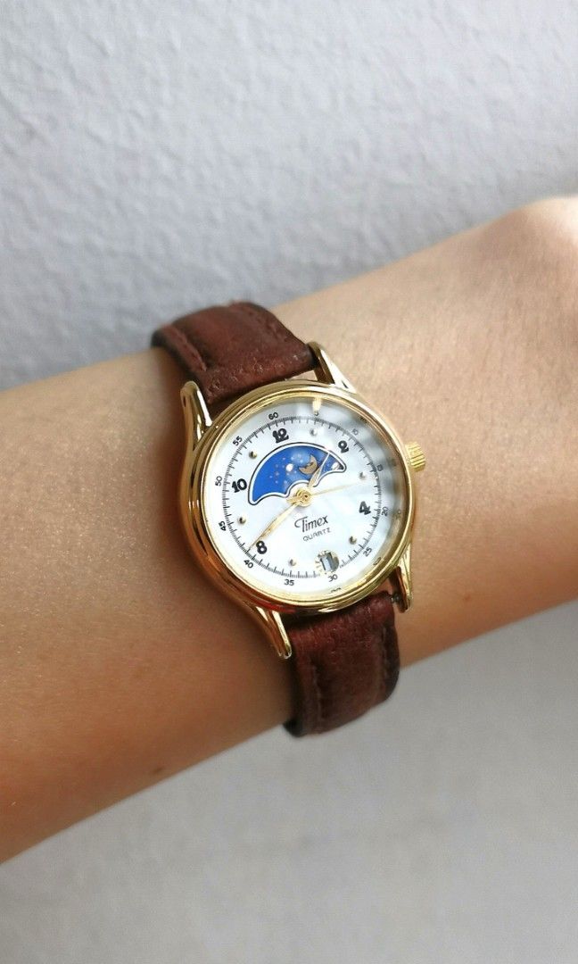 Rare Timex Vintage Moonphase Watch Women