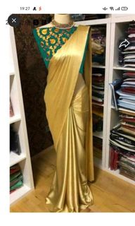 $26 CHEAPEST SAREE BLOUSE OF BROCADE SARI FABRIC LEHENGA SKIRT TOP