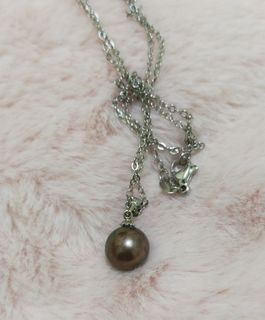 Real Tahitian pearl pendant necklace