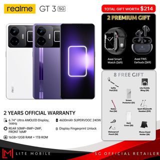 Realme GT3 5G 16GB/1TB – KS Mobile Singapore