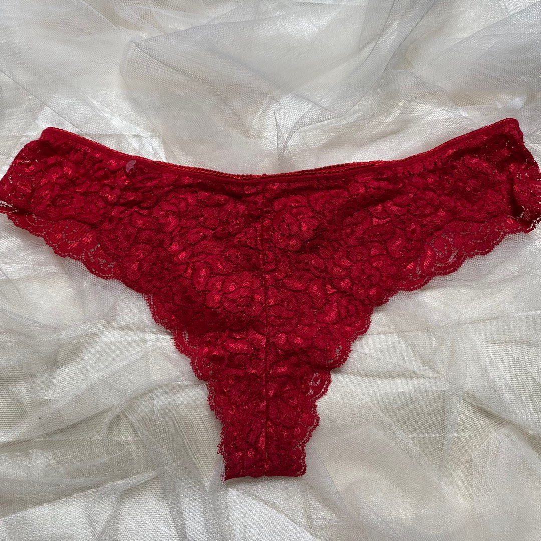 red lace thong, Women's Fashion, Undergarments & Loungewear on Carousell
