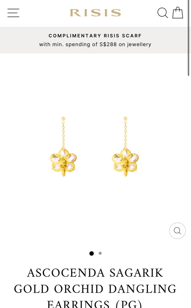 Risis Orchid Dangle Earrings Women s Fashion Jewelry
