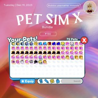 Roblox | Pet Simulator X - 72 bundle pets