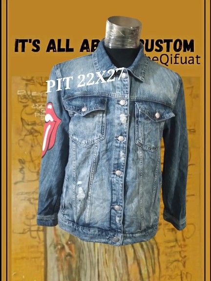 Rolling Stone Jeans Jacket Custom Made Design