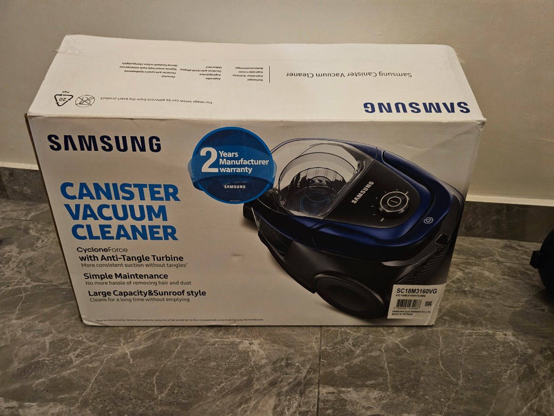 Samsung Vacuum Cleaner Baru New Canister 380W, hitam, VC18M3160VG, TV