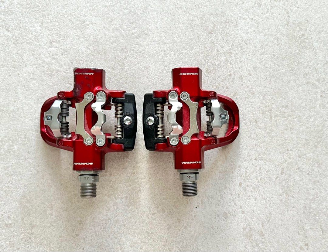 Red clipless pedals outlet