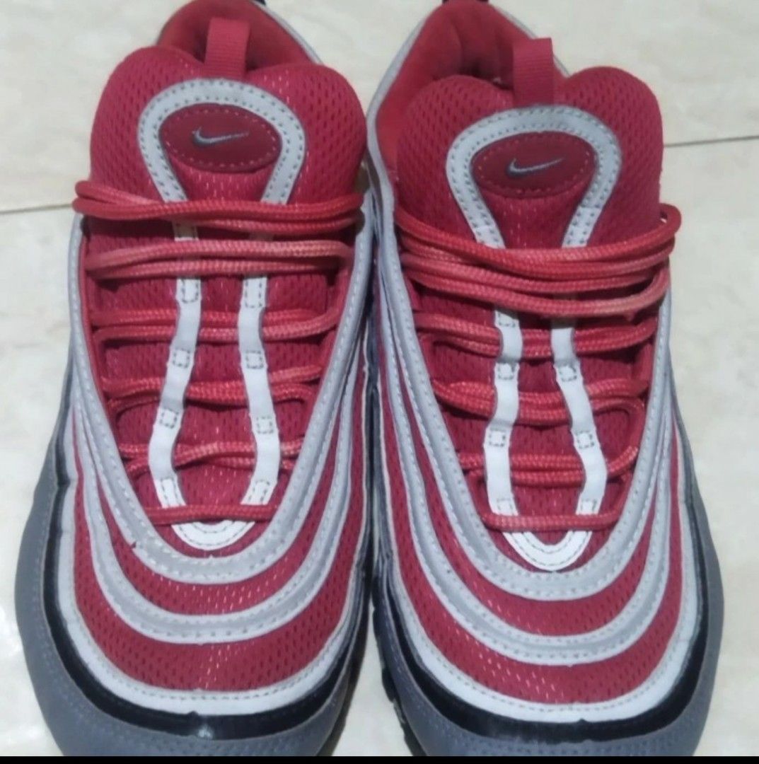 Sepatu Nike Air Max 97 Dark Grey Gym Red size 40 25cm 2nd ori 85