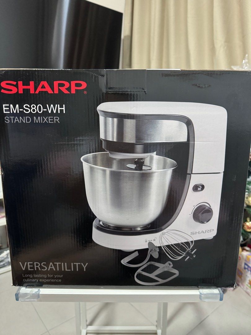 Sharp EMS80WH Stand Mixer 5 Speeds 300W 4.2L Stainless Steel Bowl, TV