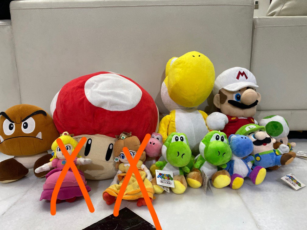 Super mario sale plush set