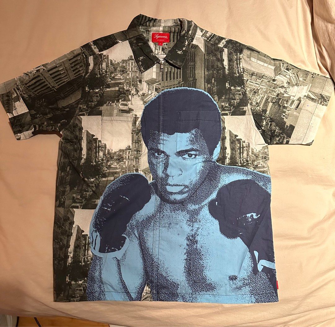 トップスsupreme Muhammad Ali Zip Up S/S Shirt