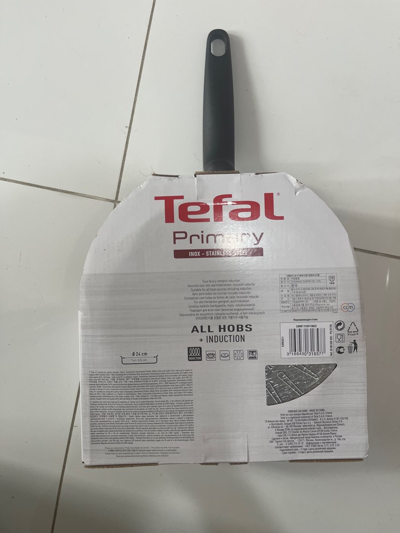 Tefal primary inox stainless steel with 24cm lid, Furniture & Home ...