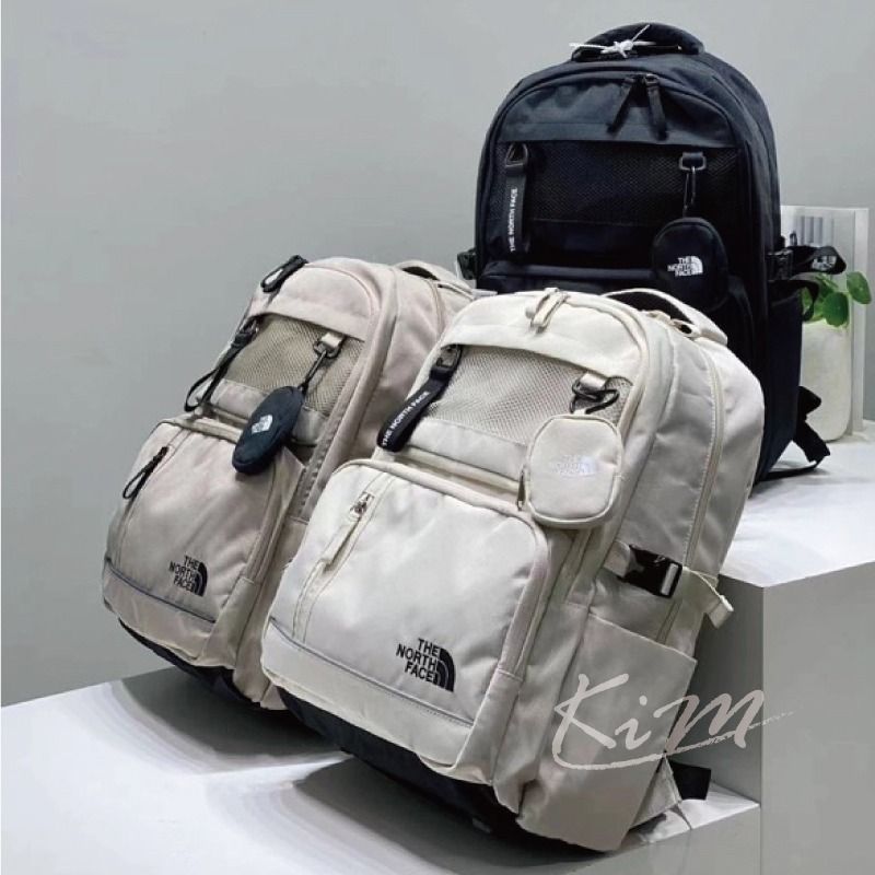 韓國THE NORTH FACE 北臉 後背包 大容量後背包 多隔層 附小包 購物袋, 她的時尚, 包包、錢包, 背包在旋轉拍賣