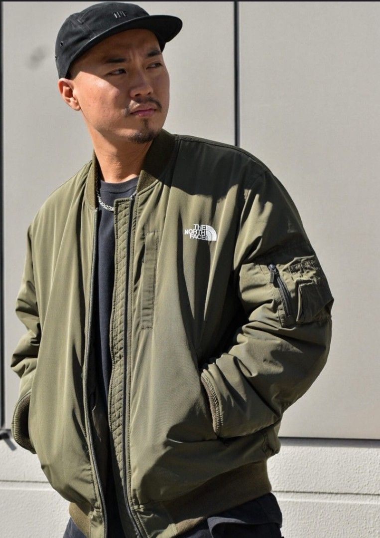 North face hot sale bomber jacket green
