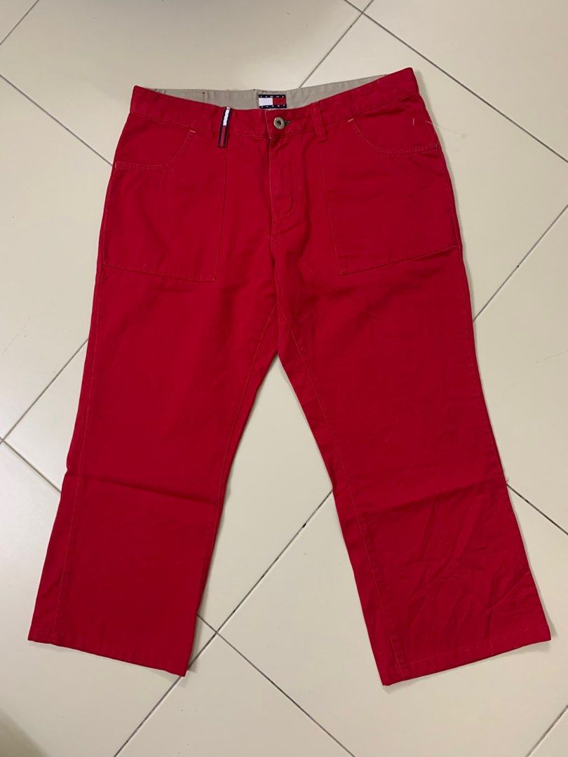Tommy hilfiger red pants store
