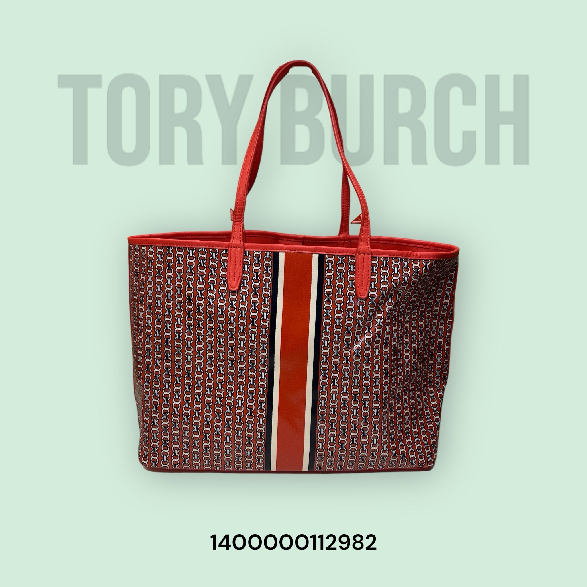 JE Tory Burch Gemini Link Tote Bag Orange