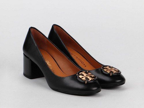 Tory Burch Multi Logo Pump Heels in Perfect Black Women s Fashion