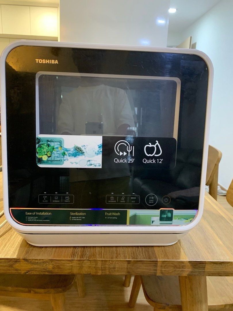 TOSHIBA DWS22ASG MINI 5L PORTABLE DISHWASHER, TV & Home Appliances