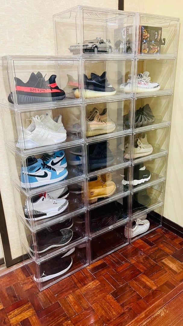 TRANSPARENT SIDE DROP AND FRONT DROP ACRYLIC DISPLAY CASE FOR