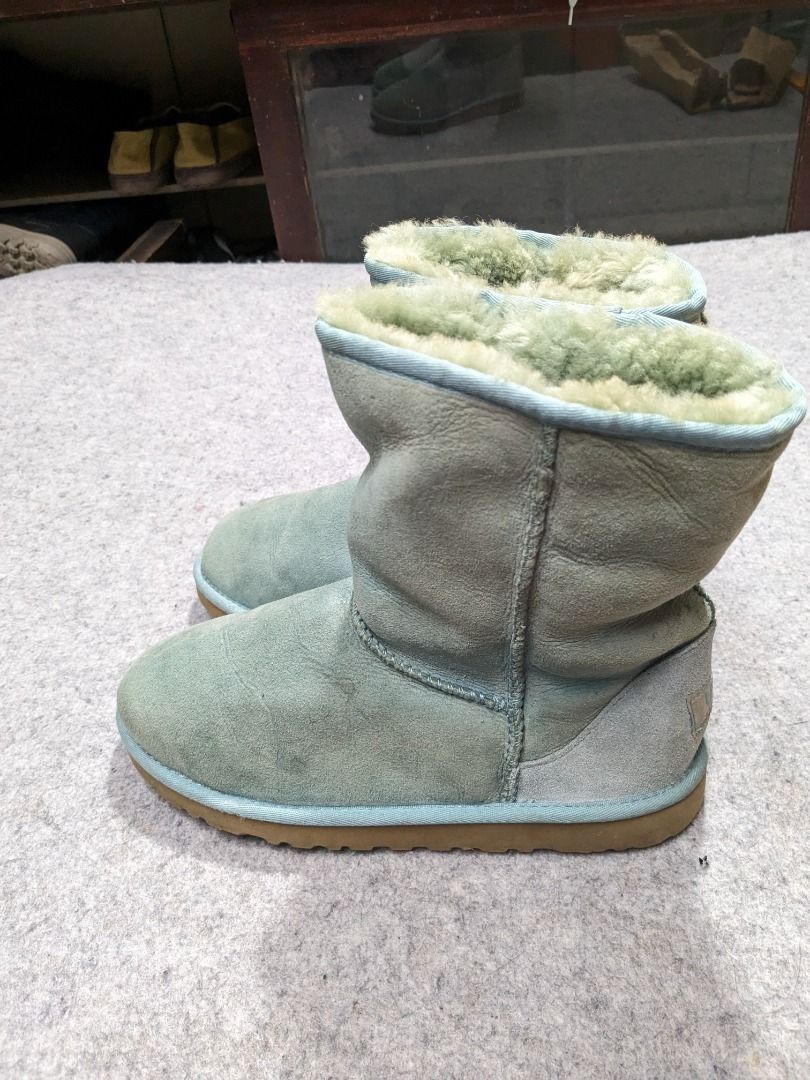 UGG Boots Australia Classic II Short Teal Boots Sheepskin s n 5251 Size US 6 JP 22.5cm