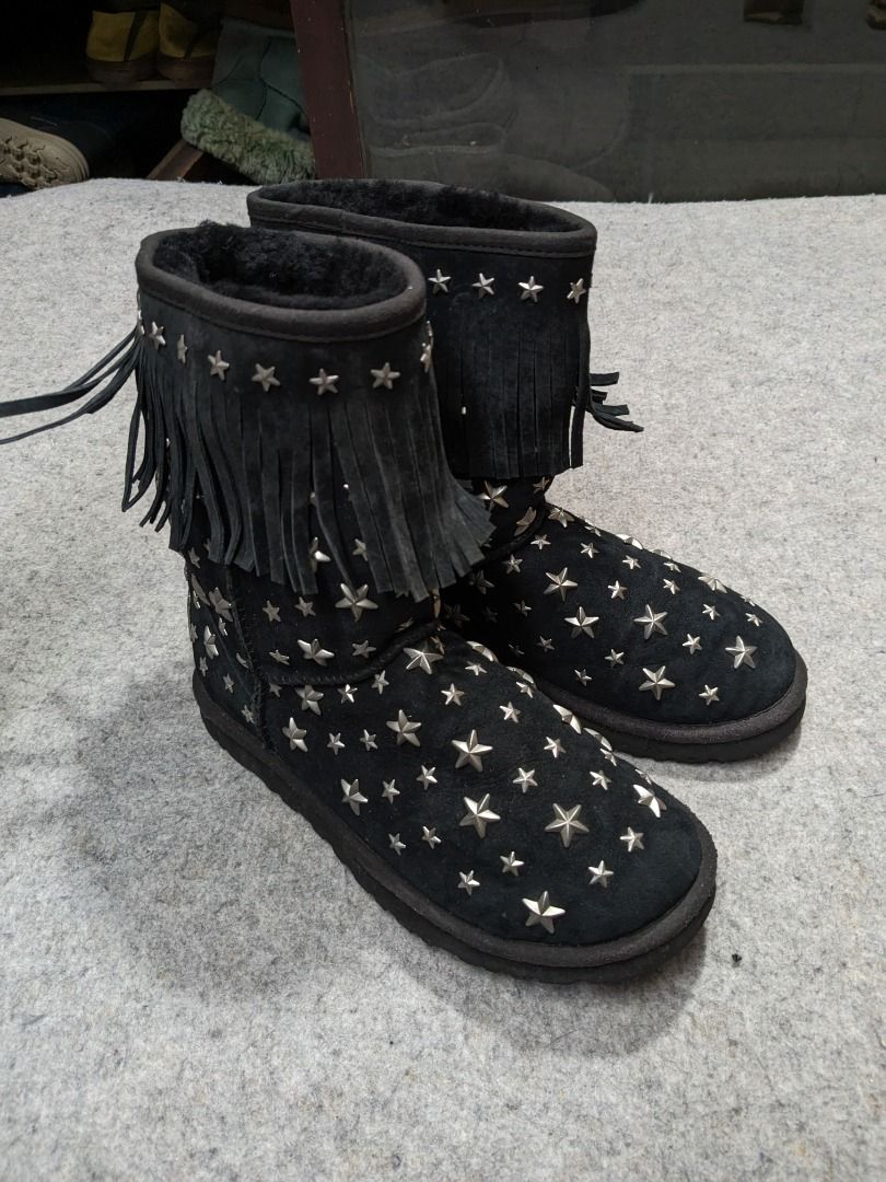 Black studded ugg online boots