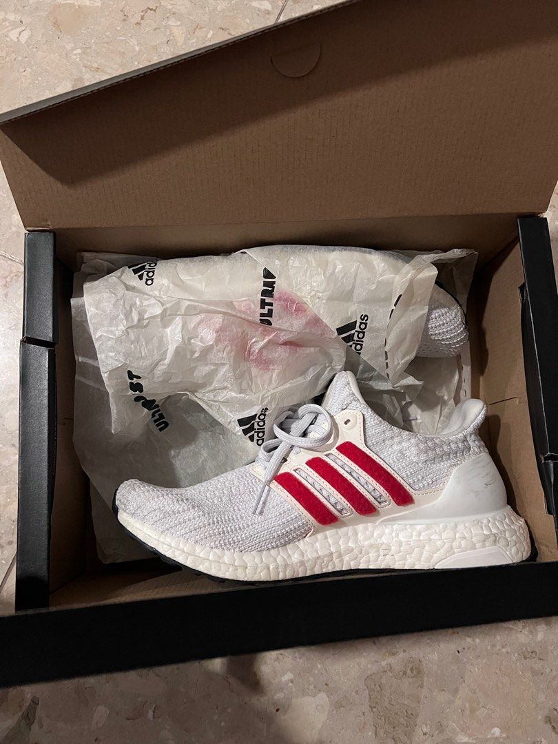 Adidas ultraboost cloud white active red outlet