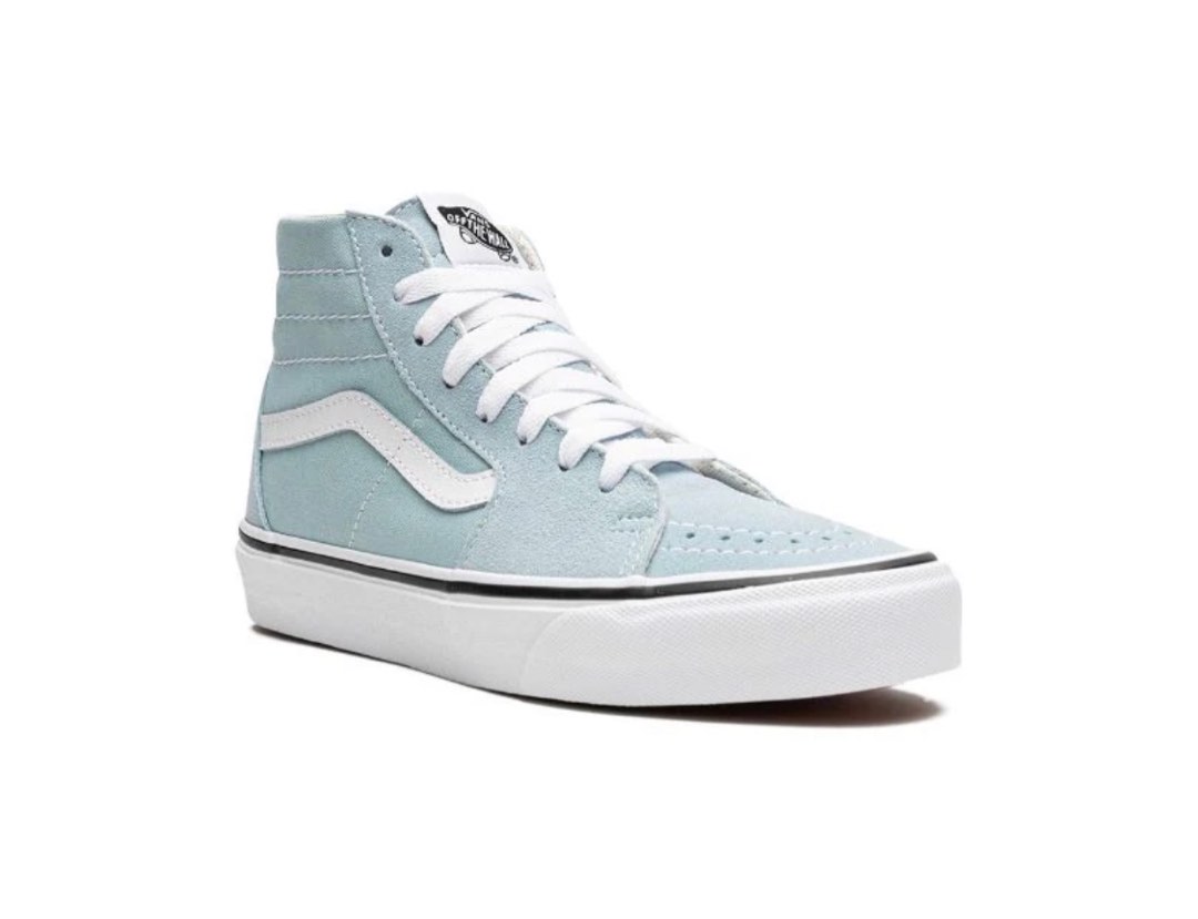 Light blue best sale vans high tops