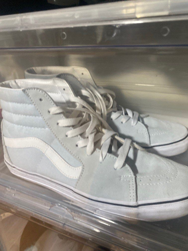 Light blue vans high tops outlet