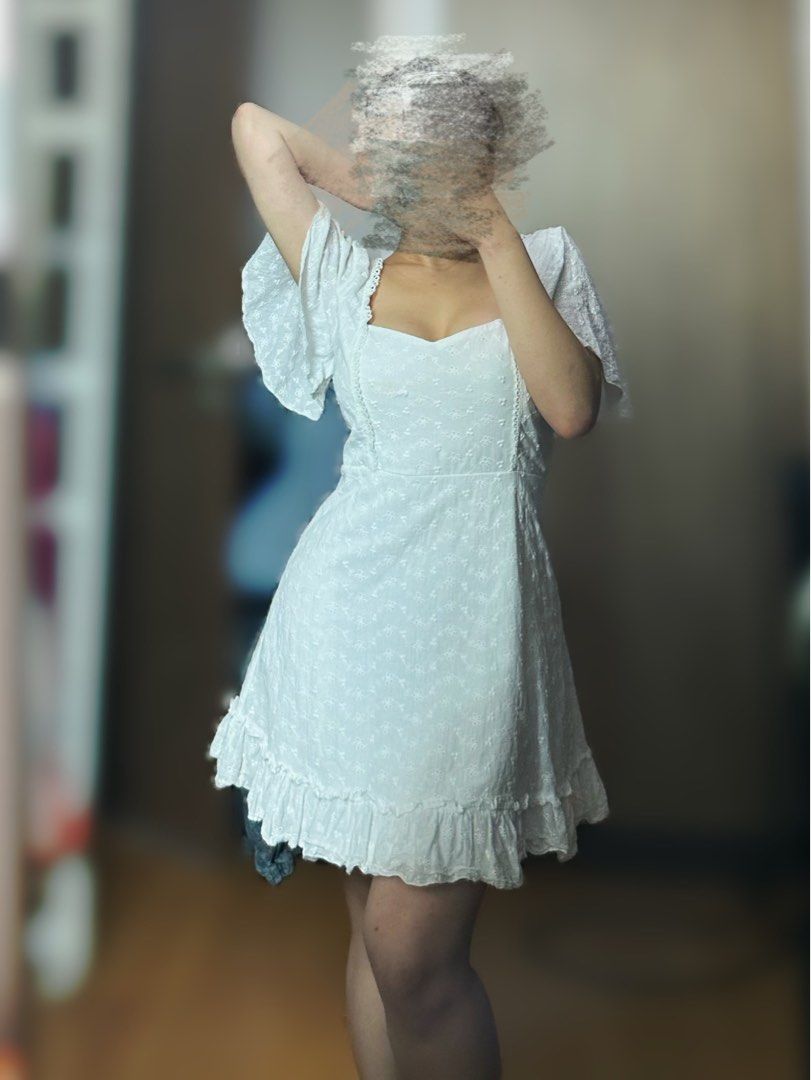 White a discount line cocktail dress