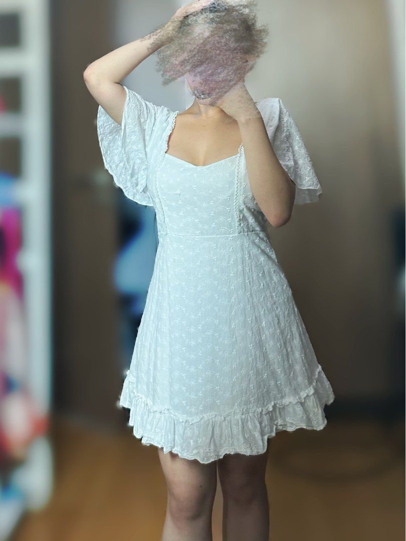 White A line skater dress