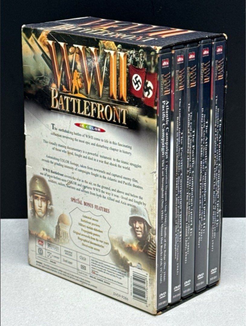 WWII BATTLEFRONT 5 DVD BOX SET IN COLOR