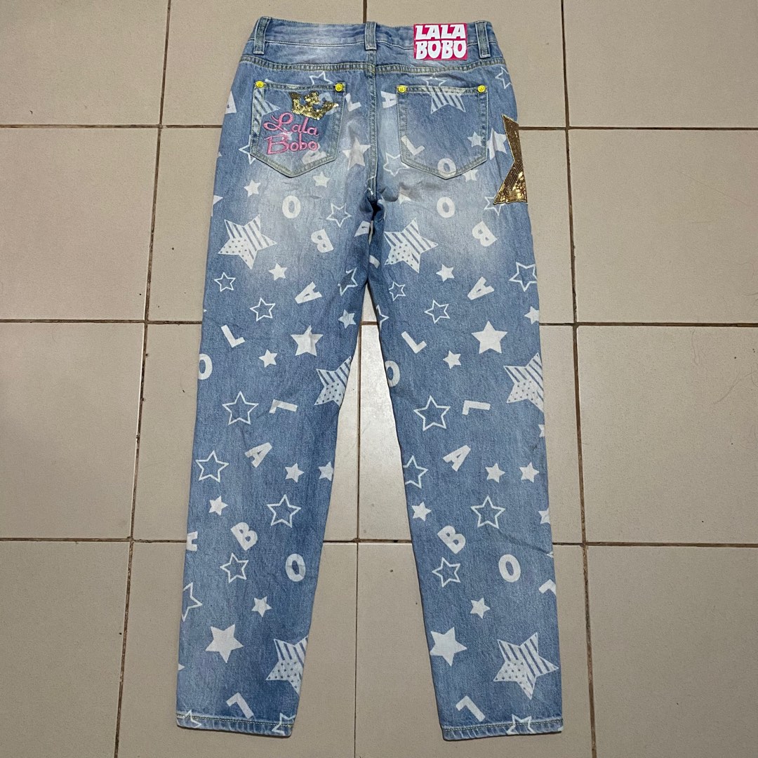 Y2k Lalabobo Jeans, Women's Fashion, Bottoms, Jeans on Carousell