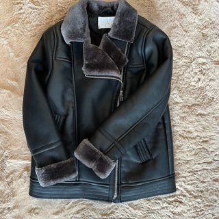 Childrens black hot sale leather jacket