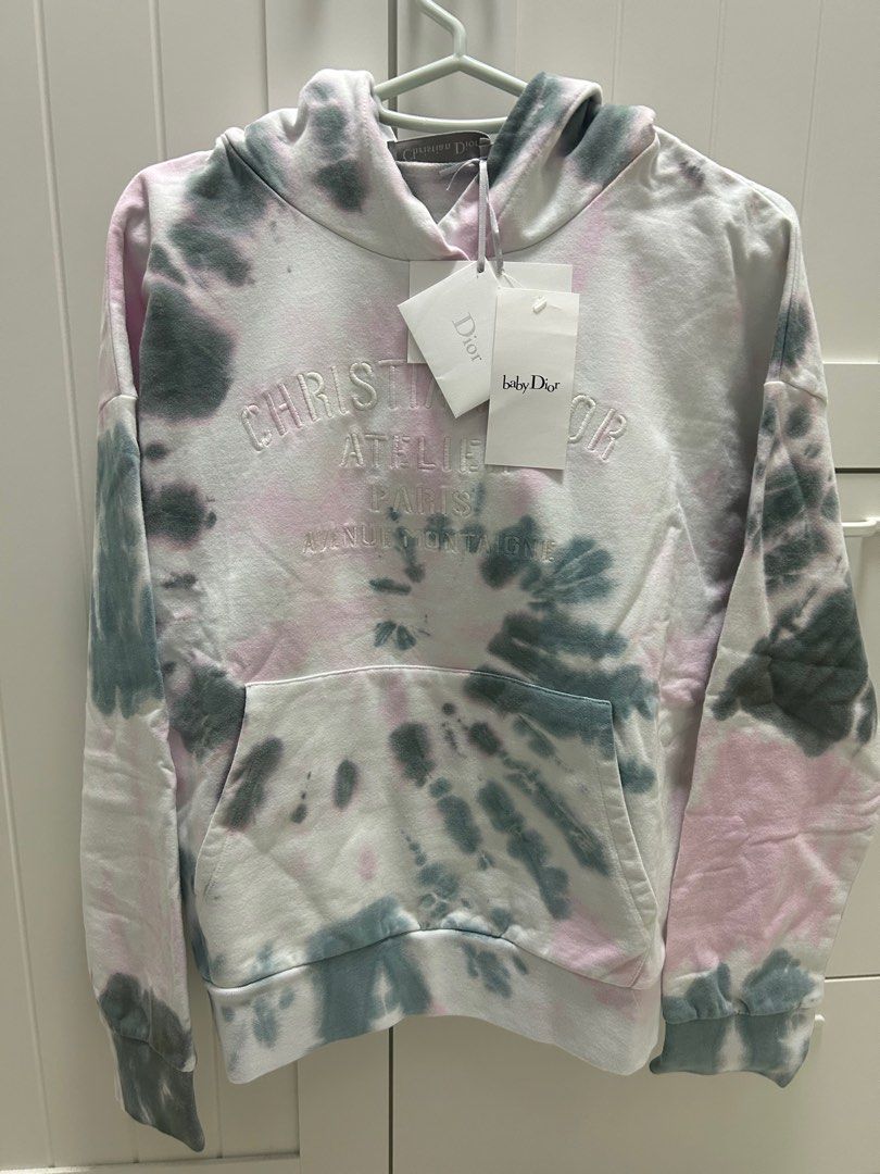 Dior tie dyed hoodie size 12Y