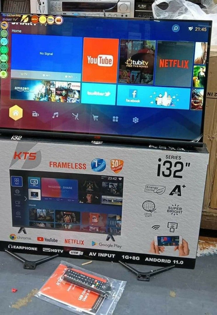 32 INCHES SMART & ANDROID TV (Category: TV) located in Quezon City. Submitted by st_jericho (Listing ID 1272925392, Image 3). Description: 32 INCHES SMART & ANDROID TV ✅BRANDNEW ITEMS 🆓FREE STAND BASE 🆓FREE REMOTE CONTROL 👉SMART TV 4,800 COBY ❌ 5,600 AMERICANLIVE 5,700 MASS 5,800 AMERICANLIVE (tempered glass) 5,900 AMERICANLIVE (Bluetooth) 5,900 MEGAPRO 6,000 TECHWOO 6,100 ACE 6,100 ACE (gold frame) 👉DIGITAL TV BUILT-IN CHANNEL (need antena) 