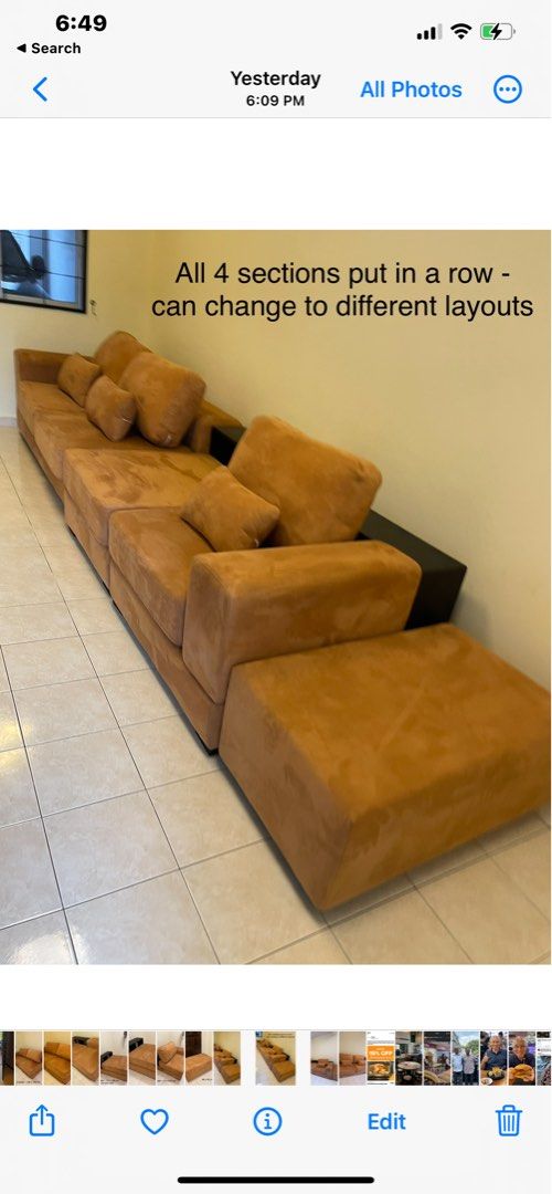 4 Section Sofa Never Furniture