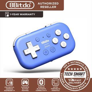 8Bitdo Micro Bluetooth Gamepad Pocket-sized Mini Controller for Switch, Android, and Raspberry Pi, Supports Keyboard Mode
