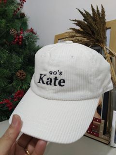 90s Kate White Cord Cap