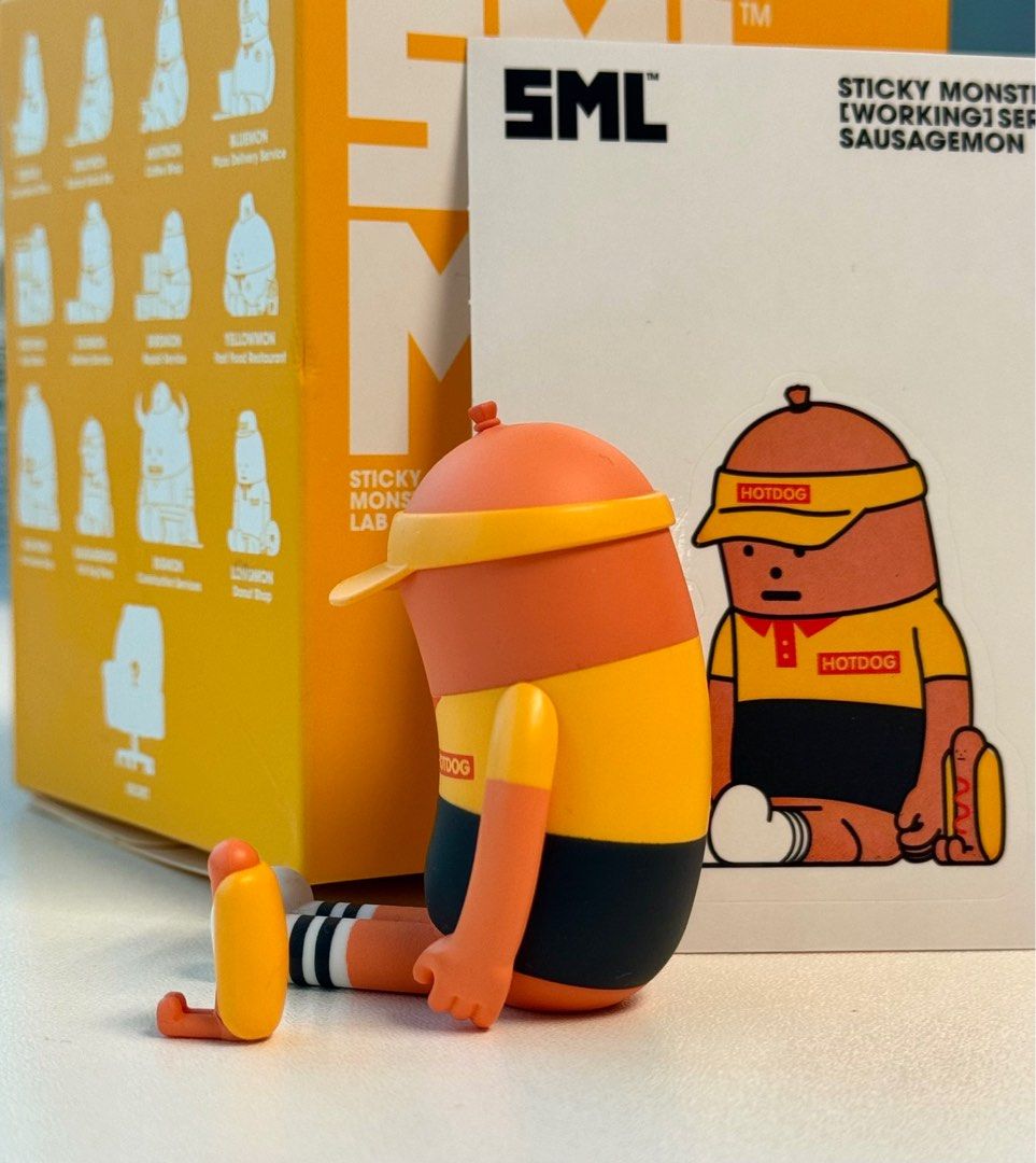 [ 包郵 ] SML 打工系列 熱狗 店員 模型 figure 玩具 | sticky monster Lab Pop mart 盲盒 公仔 ...
