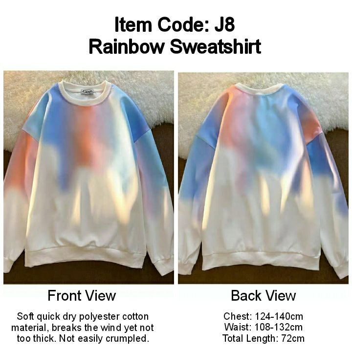 Brand New Instock Rainbow Sweatshirt Free NM 1 free gift