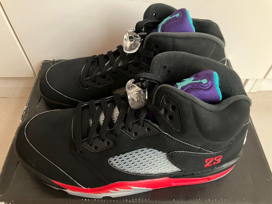 Nike Air Jordan 5 Retro Top 3 Fire Red Metallic Grape Size US10.5 Carousell