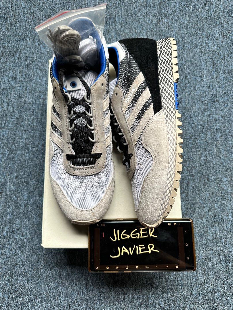 Adidas New York x Hanon (Category: Sneakers) located in Muntinlupa City. Submitted by jiggerj (Listing ID 1273125134, Image 1). Description: Adidas New York x Hanon Collab Size 10 Complete P3500.
