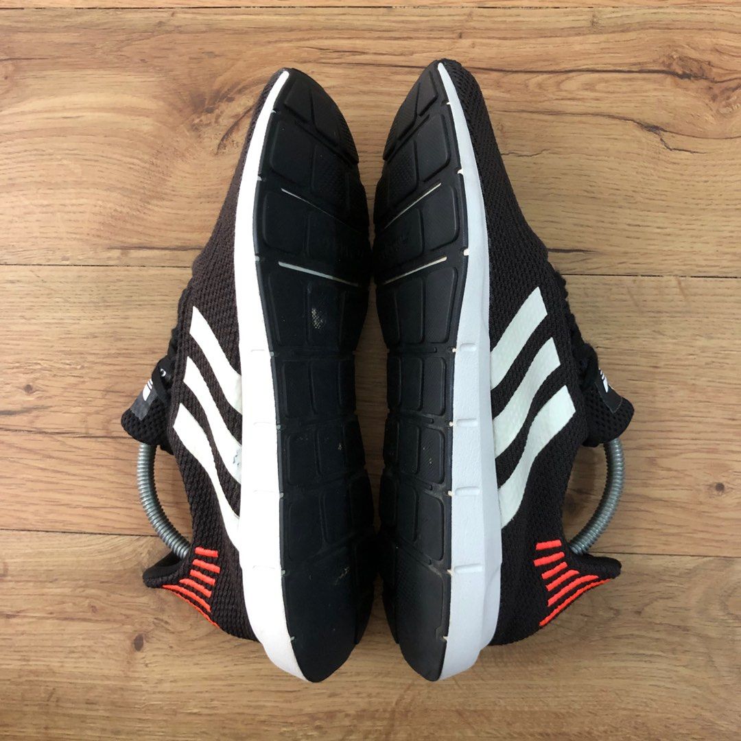 Swift run black orange & white shoes hotsell