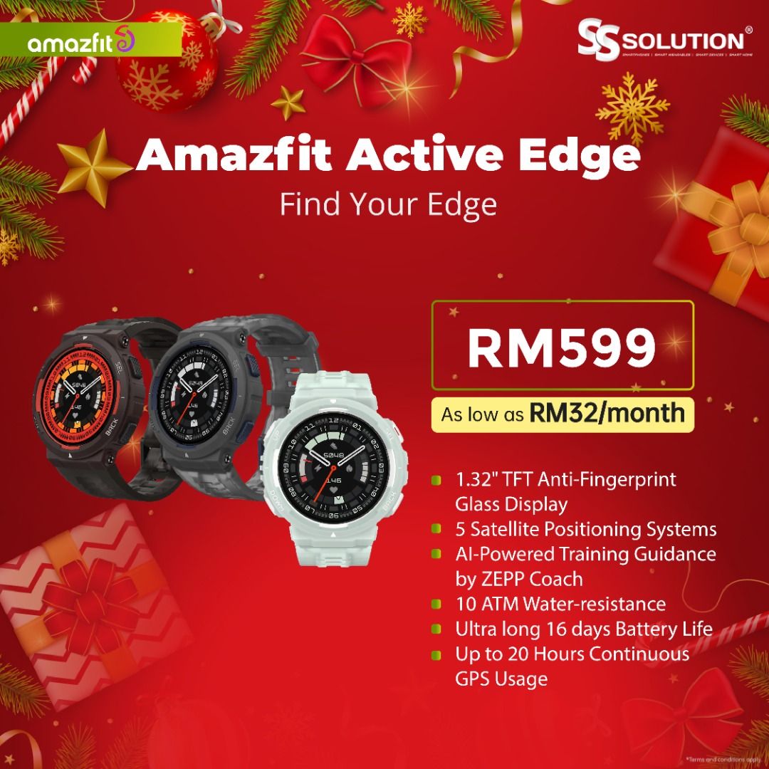 Amazfit Active Edge Available In Malaysia On 22 December