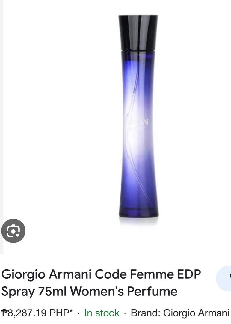 Armani code hotsell for her