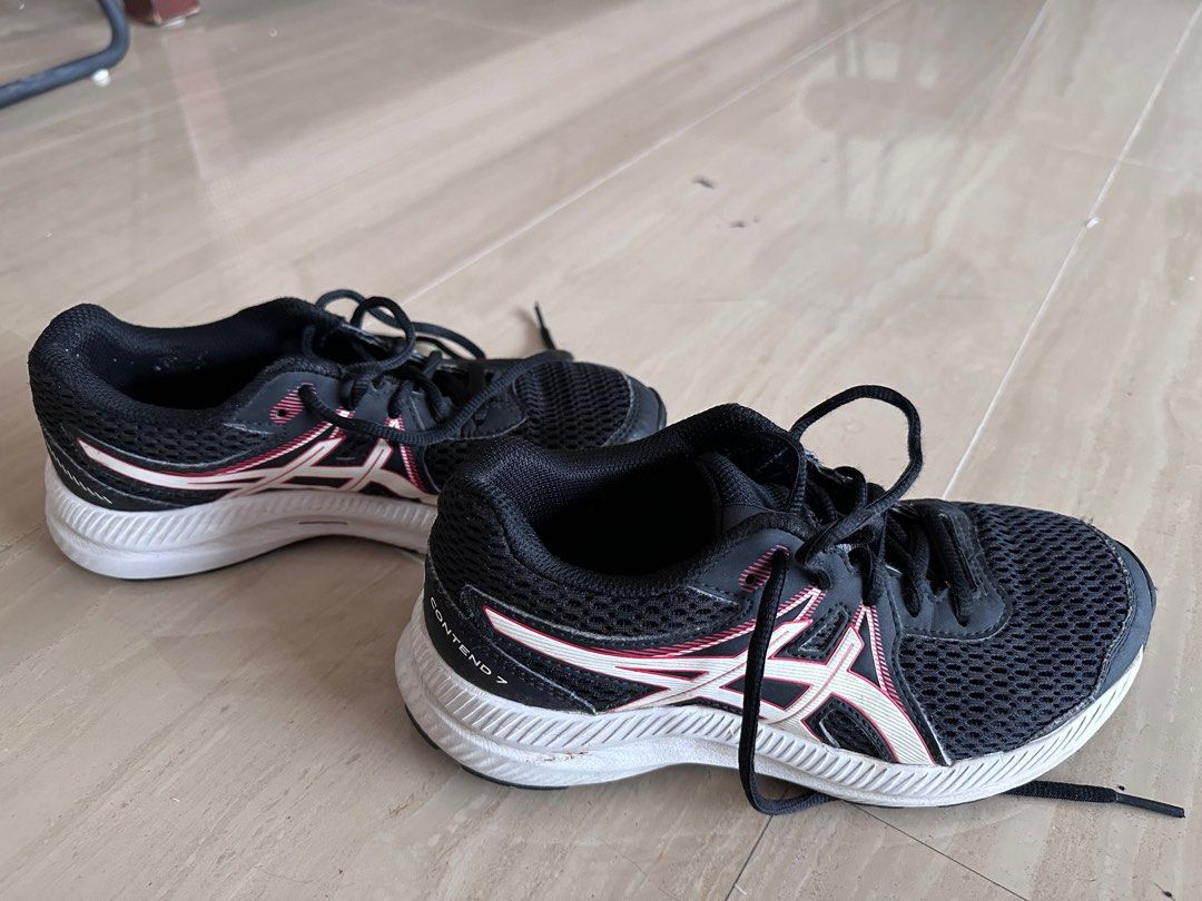 Asics black school shoes discount