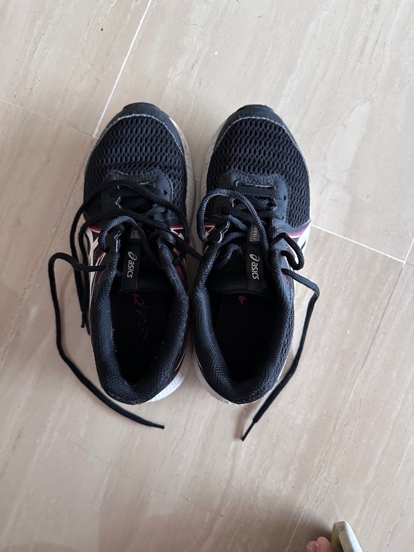 Asics black shop school shoes