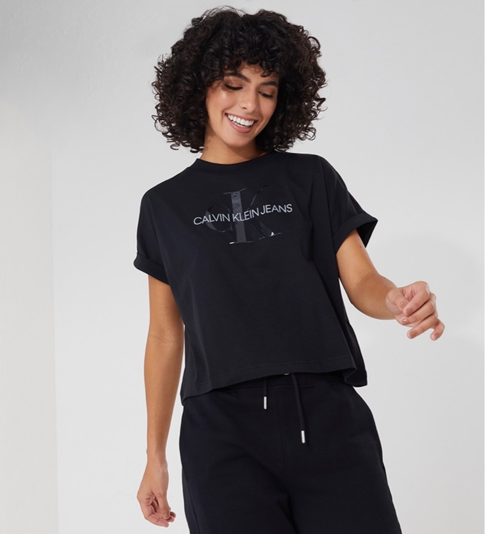 Calvin Klein Modern Cotton T-Shirt Bralette In Black