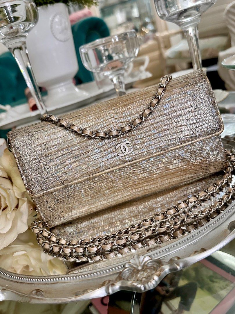 Chanel lizard wallet on chain new arrivals