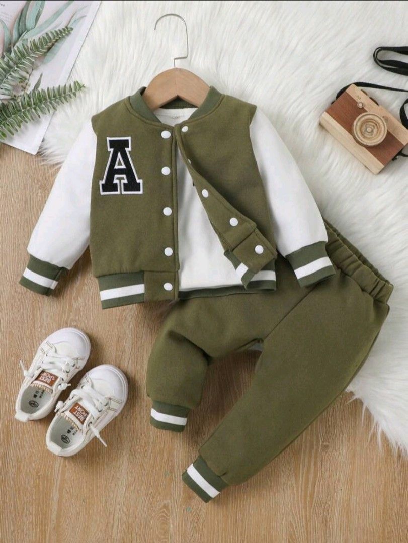 Baby Boy Varsity Jacket and sweatpants set, Babies & Kids, Babies