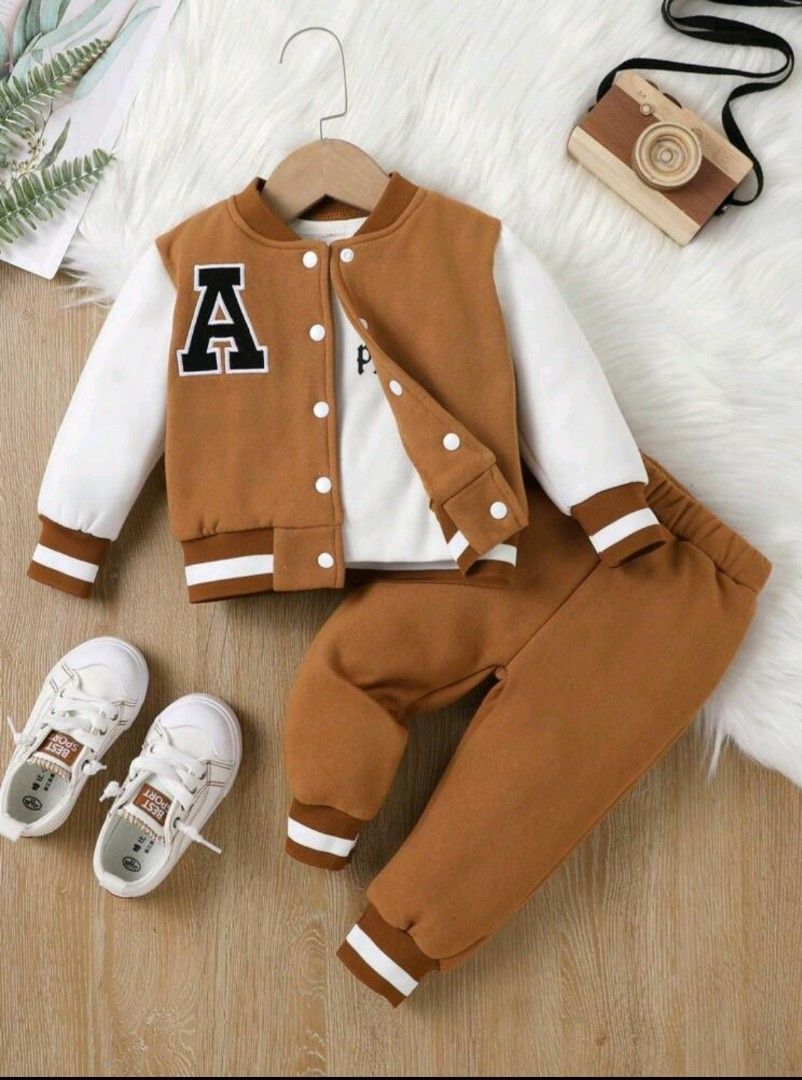 Baby Boy Varsity Jacket and sweatpants set, Babies & Kids, Babies